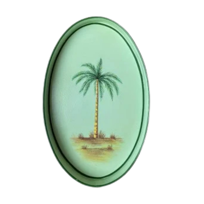 Green Palm Tree Iron Tray