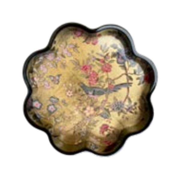 Lacquered Flower Shaped Tray