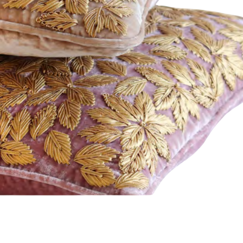 Enny Vintage Plum Green Pillow, 12" x 16"