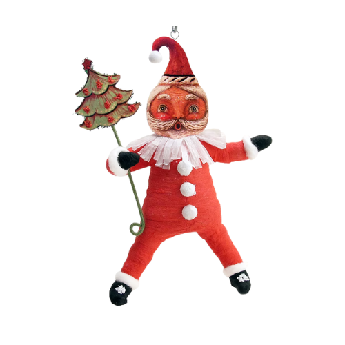 Pajama Santa Ornament