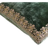 Jamila Frame Light Green Pillow, 16" x 16"