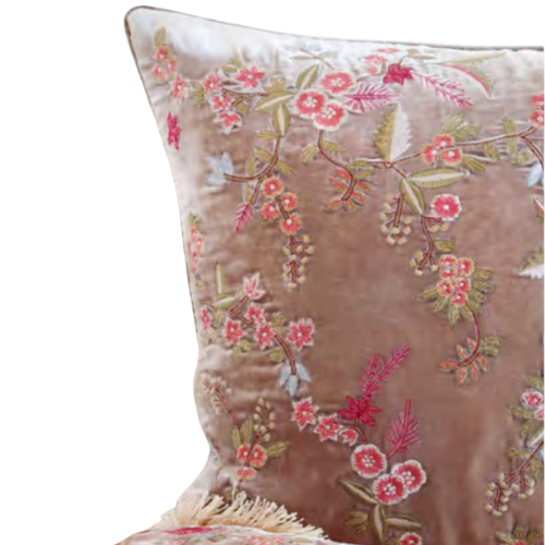 Liza Dark Oyster Cushion, 20" x 20"
