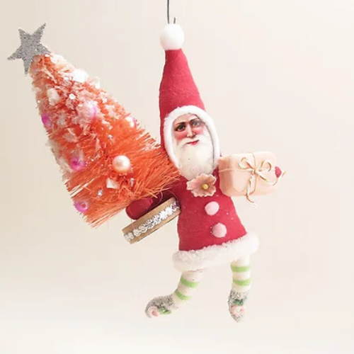Big Tree Santa Ornament