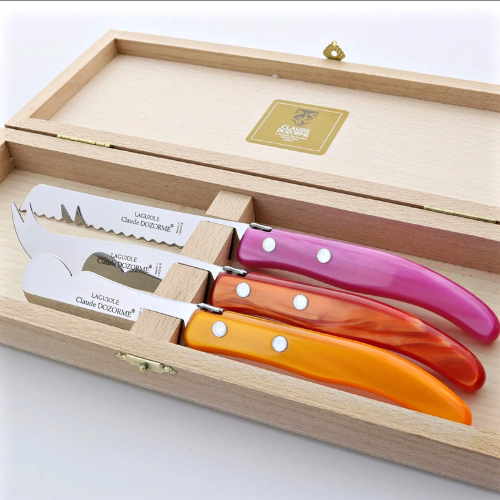 3-Piece Pink & Orange Charcuterie Set