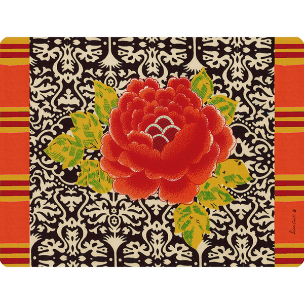Sunrise Rectangular Black Masonite Placemat