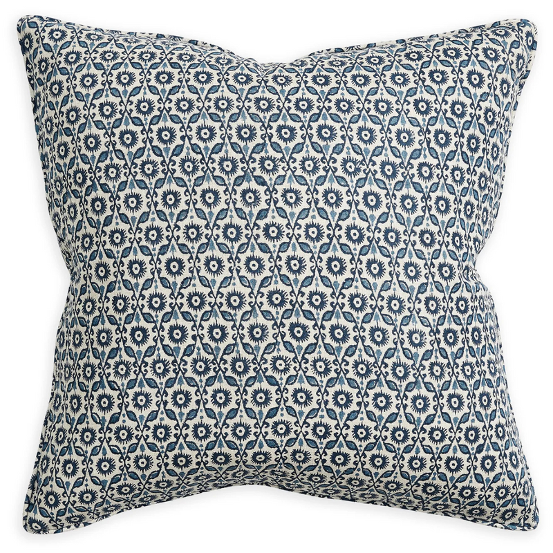 Suzani Azure Pillow 22x22