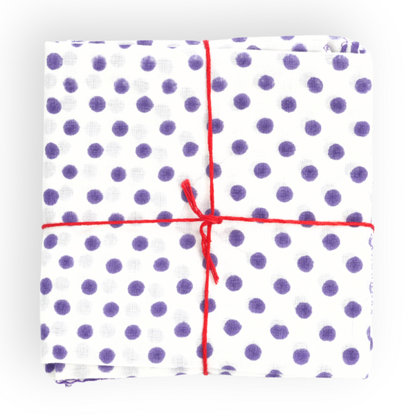 Napkins x4 Polka Violet