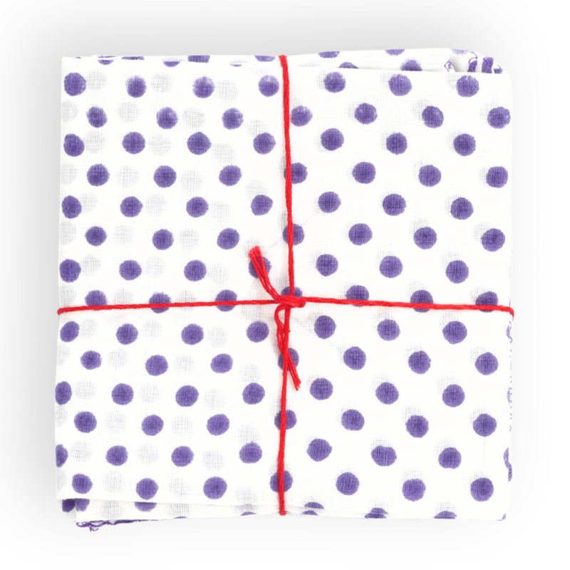Napkins x4 Polka Violet