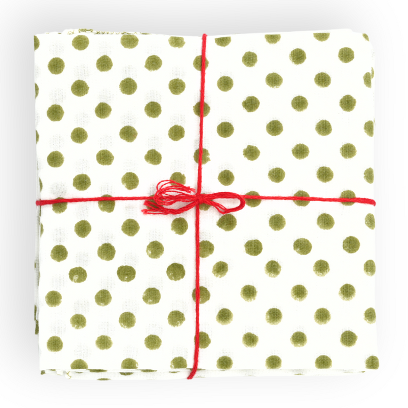 Napkins x4 Polka Fennel