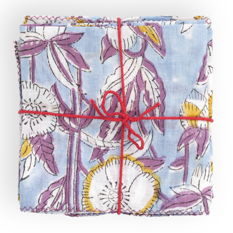 Napkins x4 Bégonnia Violet