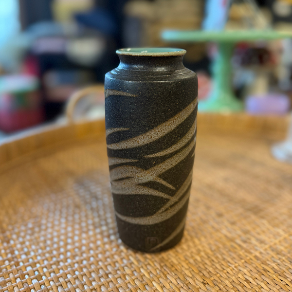 Small Ash Vase with Streaks