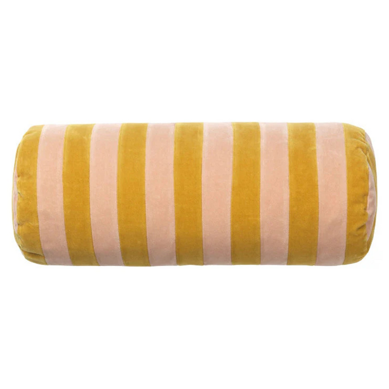 Mustard/Plaster Stripe Bolster