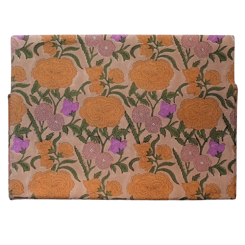 Old Rose Nargis 60x110 Hand Block-printed Tablecloth