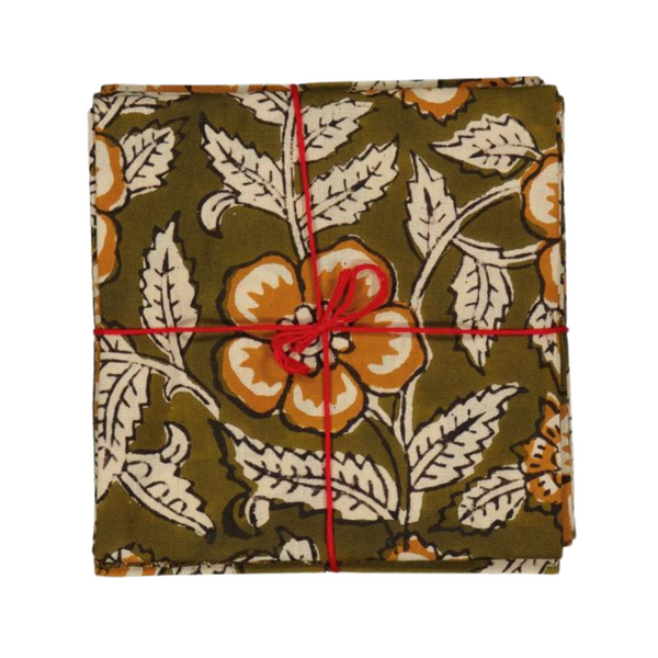 Napkins x4 Lobelie Kaki
