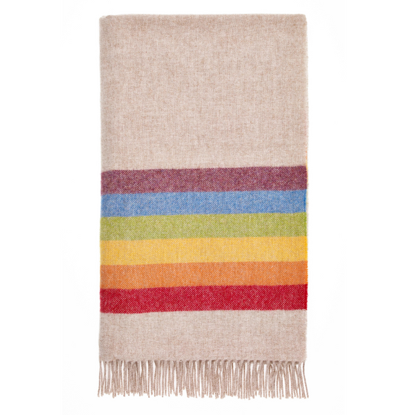 Pride Rainbow Throw, Beige