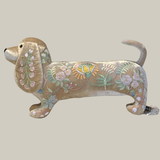 Madame Bovary Silk Velvet Taupe Dachshund