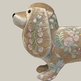 Madame Bovary Silk Velvet Taupe Dachshund