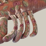 Megan Silk Velvet Embroidered Lobster in Cyclamen