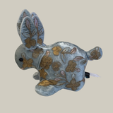 Sona Silk Velvet Embroidered Bunny in Heavenly Blue