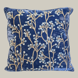 Berries Cobalt Cushion, 20"x20"
