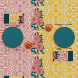 DamDam Tablecloth in Lilac and Gold