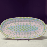 Pink/Green Oval Platter
