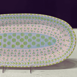 Pink/Green Oval Platter