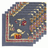 S/4 Pansy Red/Grey Napkins