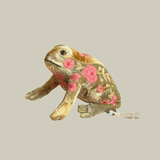 Megan Silk Velvet Embroidered Frog in Shaded Lake