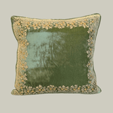 Jamila Frame Light Green Pillow, 16" x 16"