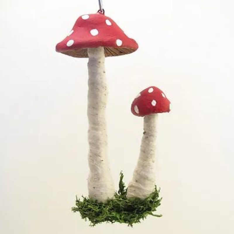 Double Mushroom Ornament
