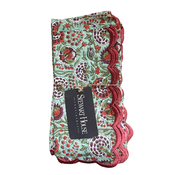 S/4 Primrose Trim Napkins