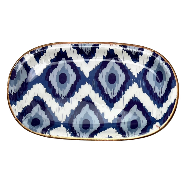Diamond Ikat Large Jewelry Dish