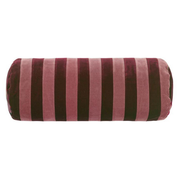Stripe Bolster - Wine/Blush