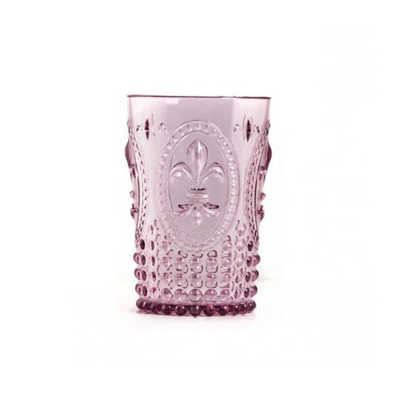 Fleur de Lis Acrylic Glass - Pink