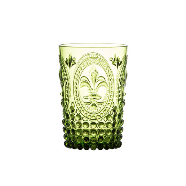 Fleur de Lis Acrylic Glass - Green