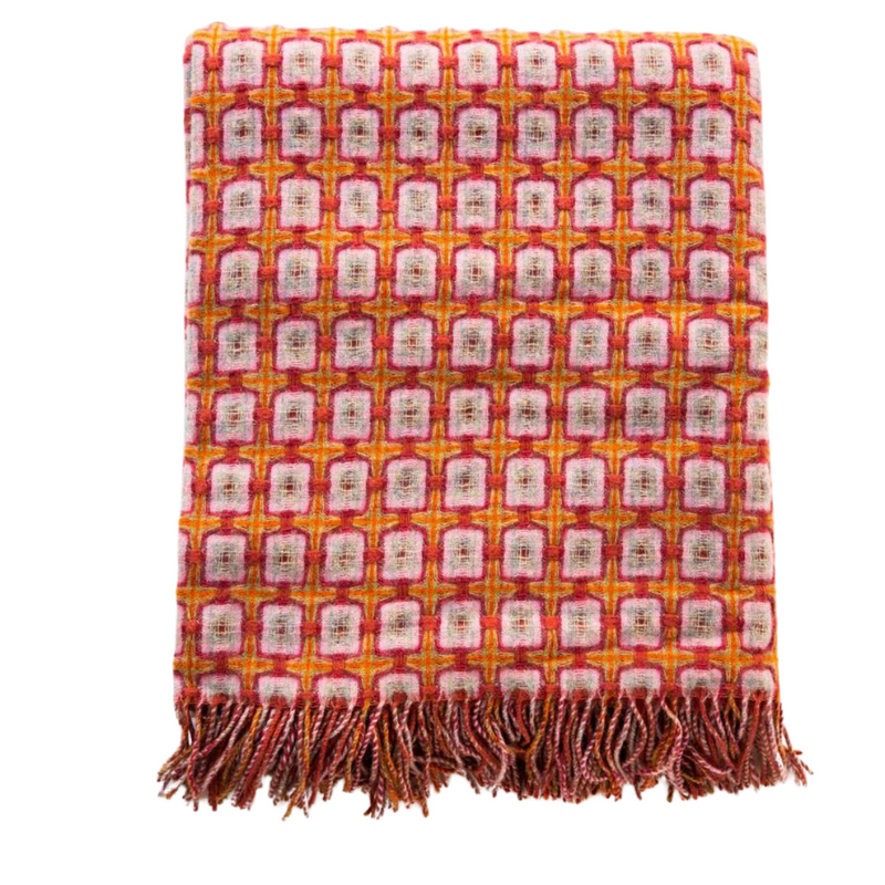 Coral Basketweave Throw