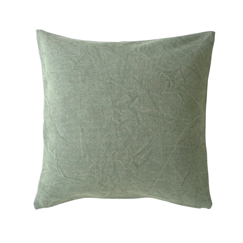 20" Green Salta Cotton Pillow