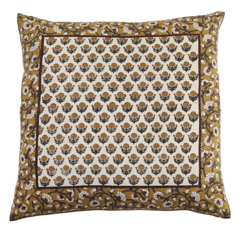 Bailey Mustard Pillow, 20" x 20"