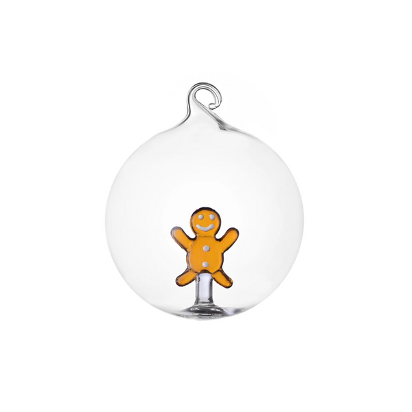 Gingerbread Glass Ornament