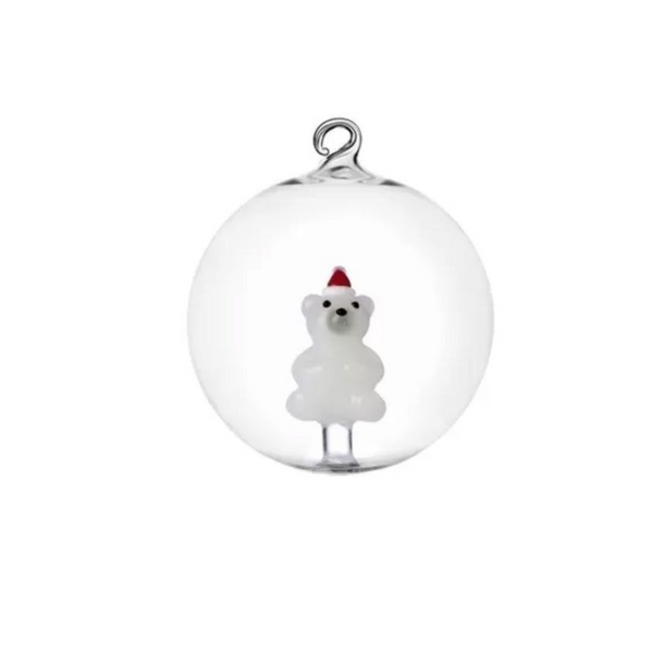 Polar Bear Glass Ornament