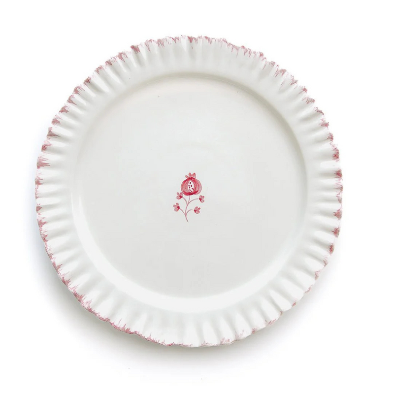 Rose Ruffled Dinner Plate