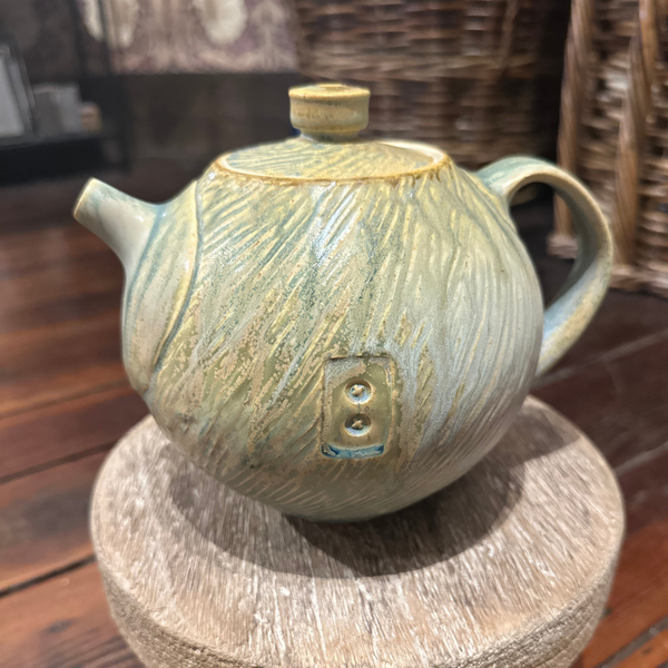 Blue Round Teapot