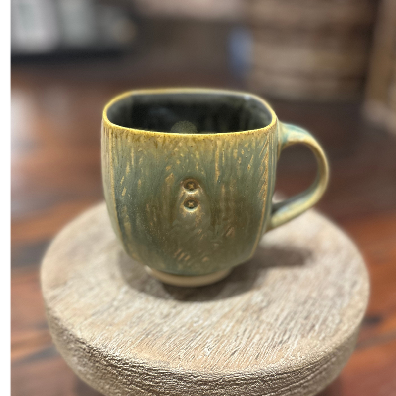 Square Blue Footed Mug