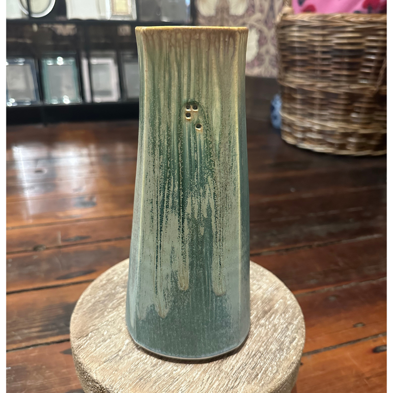 Blue Square Vase, 9.5"