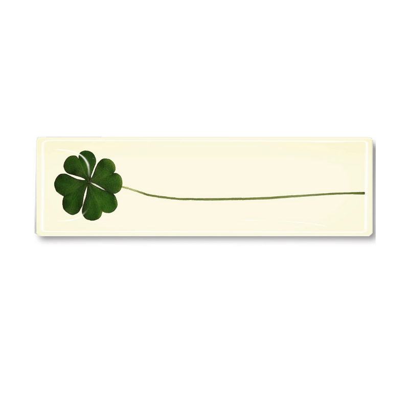 Lucky Lucky Clover Decoupage Glass Tray