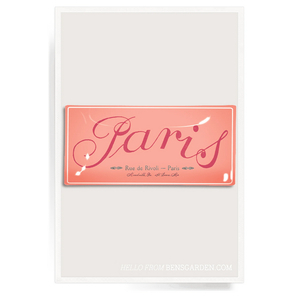 Pink Paris Decoupage Glass Tray