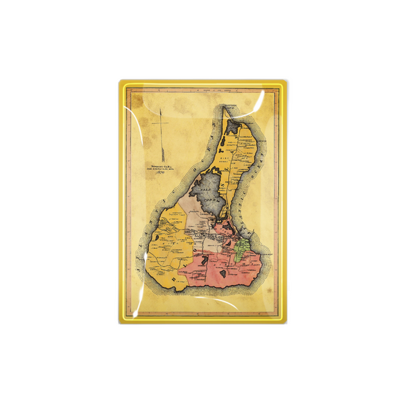 Block Island Decoupage Glass Tray