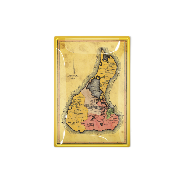 Block Island Decoupage Glass Tray
