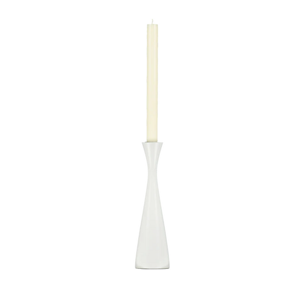 White Large Wooden Candle Holder